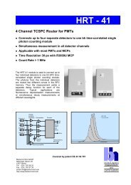 HRT - 41 4 Channel TCSPC  Router for PMTs - Becker & Hickl GmbH