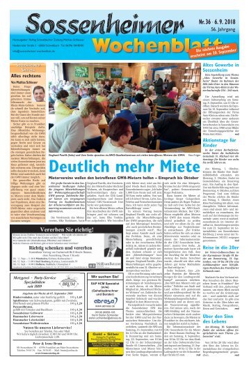 Sossenheimer Wochenblatt Ausgabe Kw 36-2018