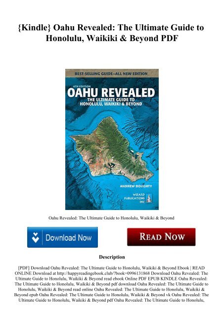 {Kindle} Oahu Revealed The Ultimate Guide to Honolulu  Waikiki & Beyond PDF