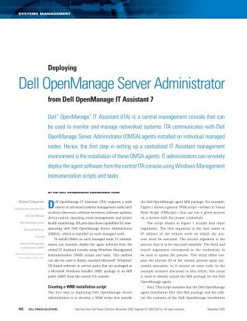 Dell OpenManage Server Administrator