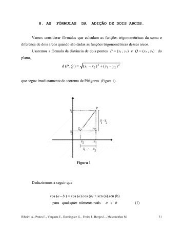 8. As Fórmulas da Adição de dois Arcos