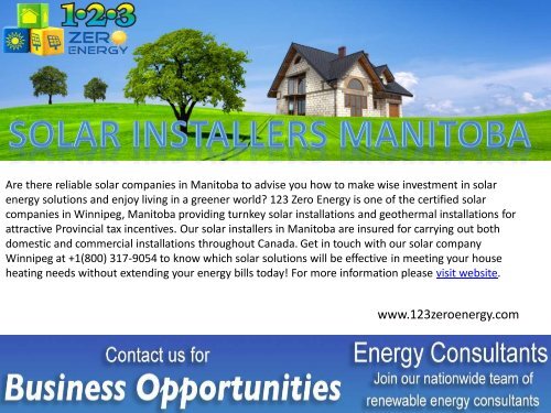 Professional Solar Installers in Manitoba