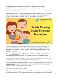 Safe pregnancy termination methods like abortion pill online etc and family planning