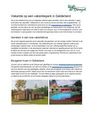 Vakantie op een vakantiepark in Gelderland