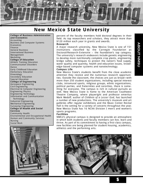 Swimming Media Guide - New Mexico State University Athletics