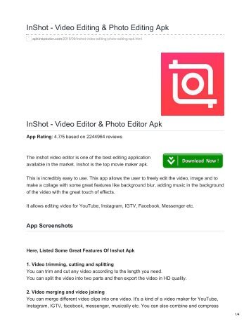 InShot - Video Editing amp Photo Editing Apk