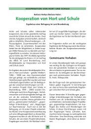 Kooperation von Hort und Schule - Brandenburg.de