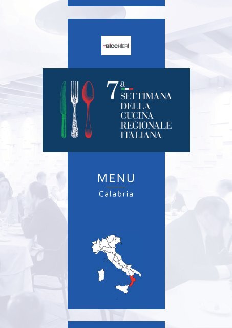 7ª Settimana della Cucina Regionale Italiana - Calabria