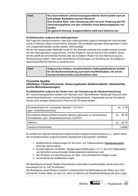 Die städtebauliche Optimierung von ... - optirisk.de