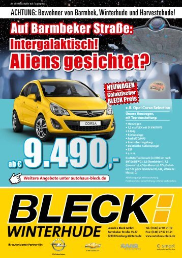 Aliens gesichtet? - Autohaus Lensch & Bleck