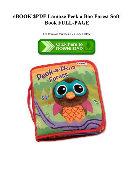 lamaze peek a boo forest soft book