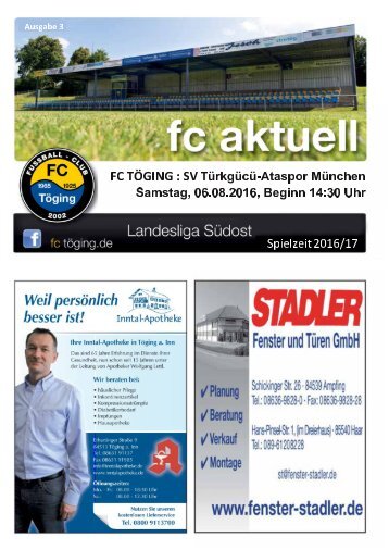 "fc aktuell" Saison 2016-17 Ausgabe 3