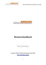 Benutzerhandbuch - bitfarm-Archiv Dokumentenmanagement