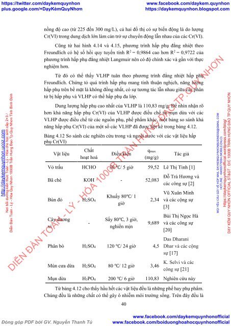 Khảo sát khả năng hấp phụ ion Crom (VI) trong nước bằng vật liệu hấp phụ điều chế từ mụn dừa đã loại lignin (2017)