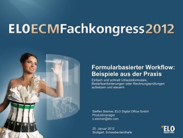 Formularbasierter Workflow - ELO Digital Office GmbH