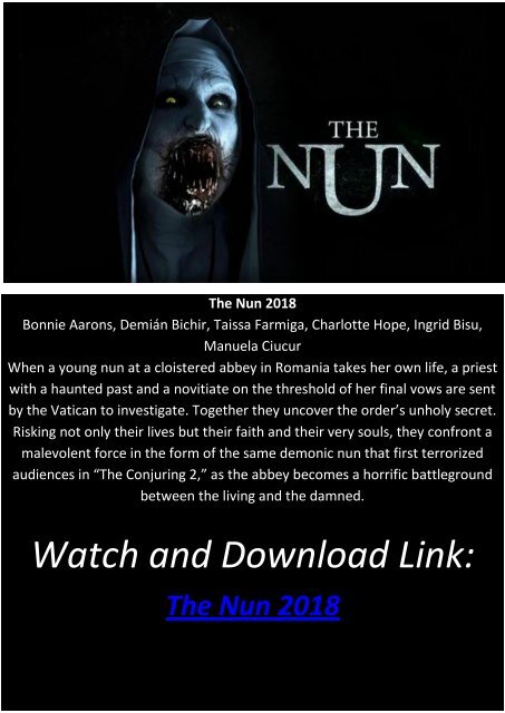 123PUTLOCKER HORROR MOVIE THE Nun 2018 HD-BLURAY Online