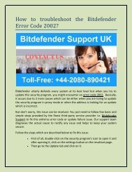 How to troubleshoot the Bitdefender Error Code 2002?