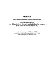 Hilfsmittel-Richtlinie/HilfsM-RL - Gemeinsamer Bundesausschuss