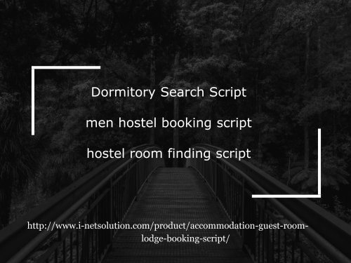 men hostel booking script - hostel room finding script-converted