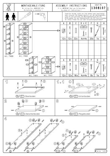 Aufbauanleitung Regal (159,77 KB) - BEON Store