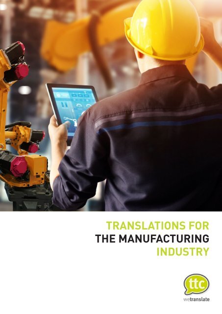 Translations For The Manufacturing Industry