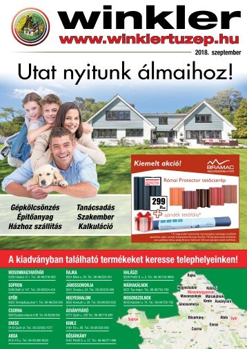 Winkler Tüzép Akciós katalógus 2018 ősz