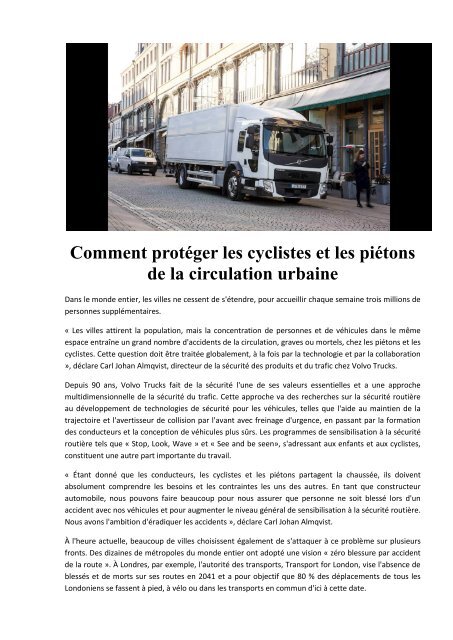 Comment protéger les cyclistes et les piétons de la circulation urbaine