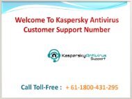 Kaspersky support phone number Australia + 61-1800-431-295