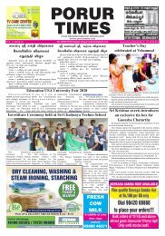 Porur Times epaper published on Sept 9