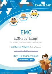 E20-357 Exam Dumps PDF - Prepare E20-357 Exam with Latest E20-357 Dumps