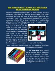 Buy Affordable Toner Cartridge and Office Printers Online-PowerPointCartridges