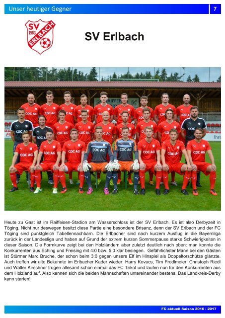 "fc aktuell" Saison 2016-17 Ausgabe 8