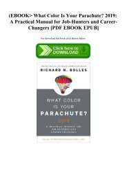 (EBOOK What Color Is Your Parachute 2019 A Practical Manual for Job-Hunters and Career-Changers [PDF EBOOK EPUB]