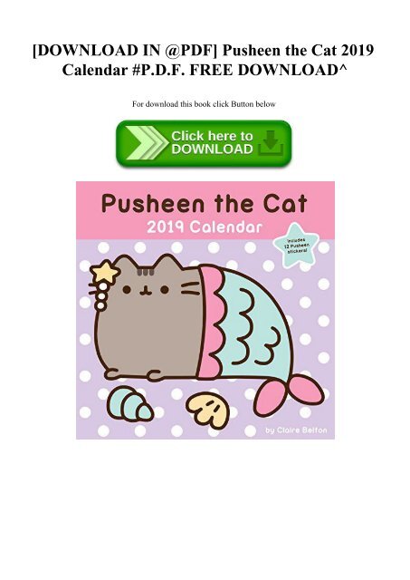 pusheen the cat 2019 calendar