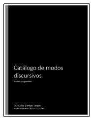 Catalogo de modos discursivos