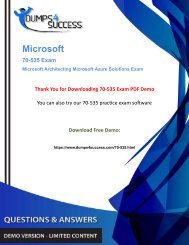 Actual 70-535 Microsoft Certified Solution Developer Exam Questions - 100% Success Guaranteed
