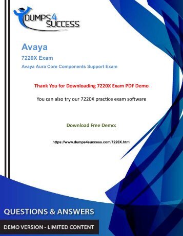 Actual 7220X Avaya Aura Test Preparation Material - Pass With Guarantee