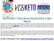 Life Flo Keto - 100% Pure and Powerful Fat Burner| 