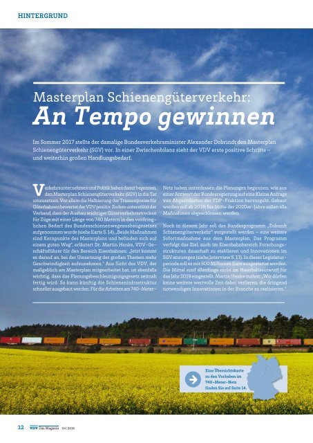 VDV Das Magazin Ausgabe September 2018