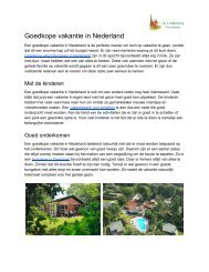 Goedkope vakantie in Nederland