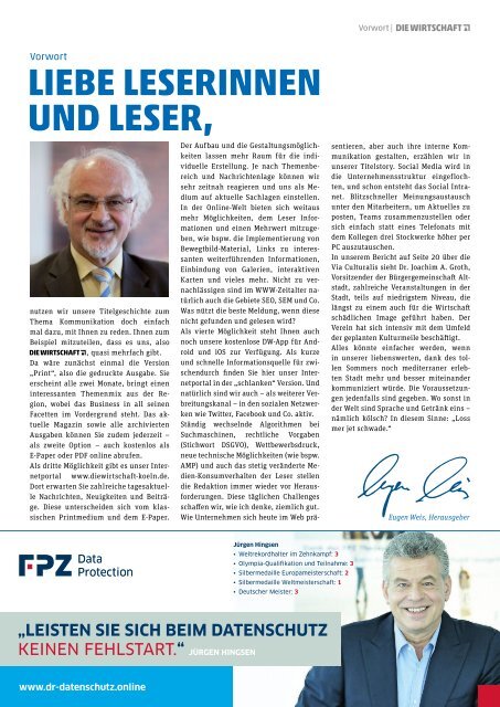 Die Wirtschaft Köln - Ausgabe 04 / 2018