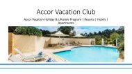 Accor Vacation Holiday & Lifestyle Program - Accor Vacation Club