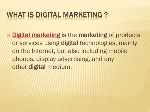 Digital Marketing 