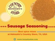 Best Sausage Seasoning at a low cost price