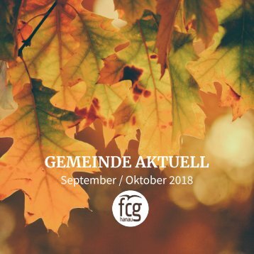 Gemeinde Aktuell - September/Oktober 2018