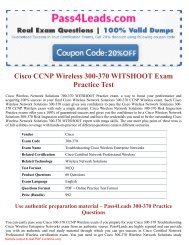   300-370 Exam Practice Test Online - 2018 Updated with 30% Discounted Price 