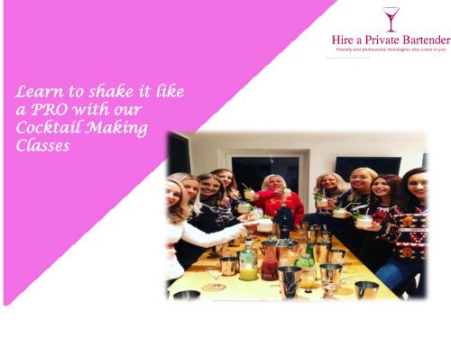 Enjoy a Cocktail Classes Hen Party with Your Friends