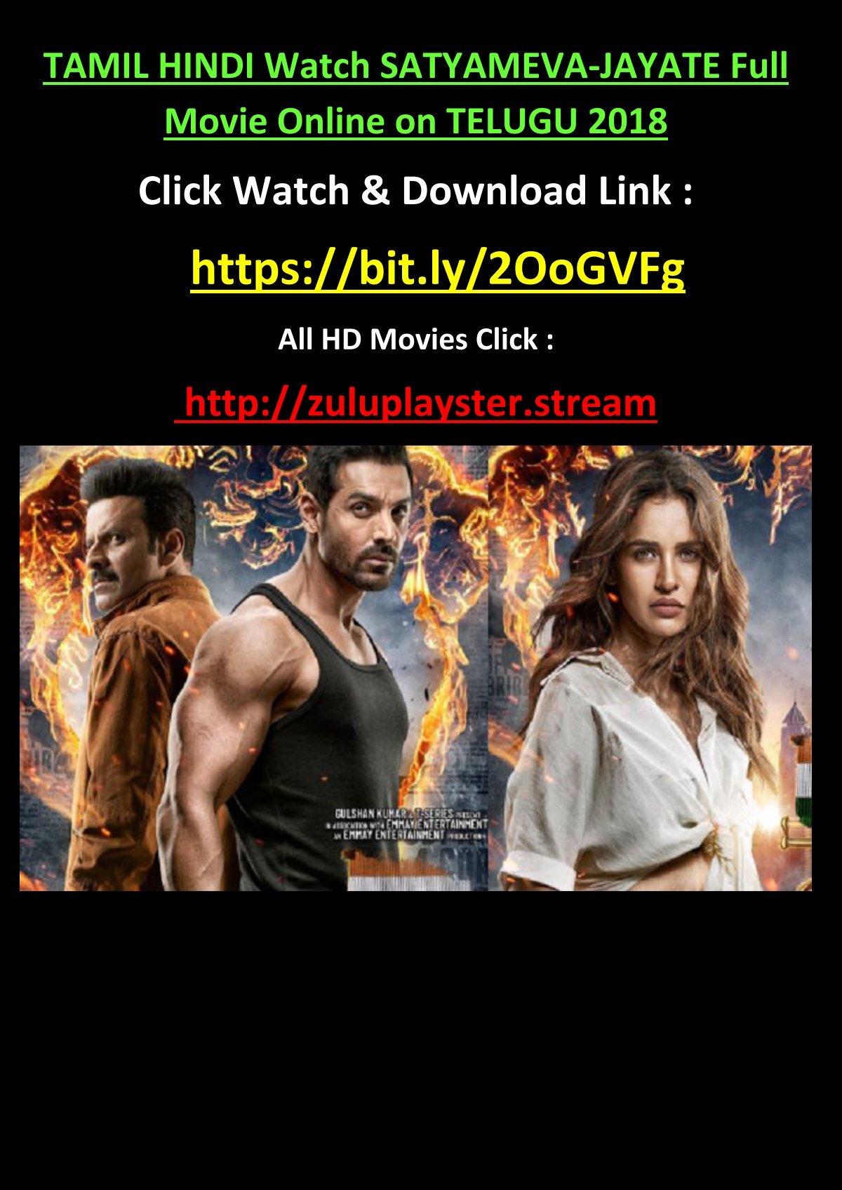 ONLINE SATYAMEVA JAYATE Full Movie Online FREE on