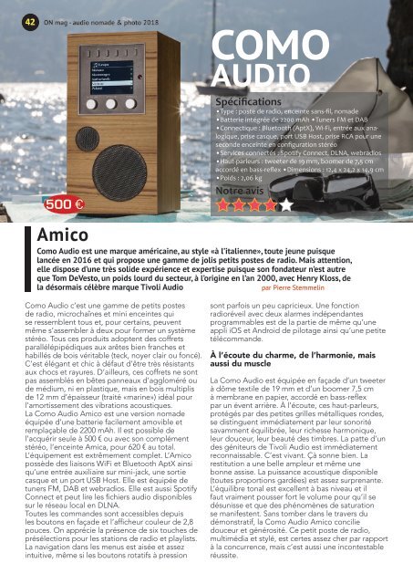 ON mag - Guide audio nomade & photo 2018