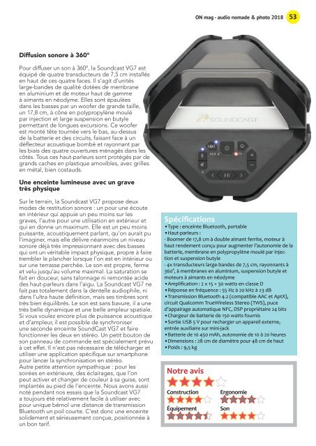 ON mag - Guide audio nomade & photo 2018